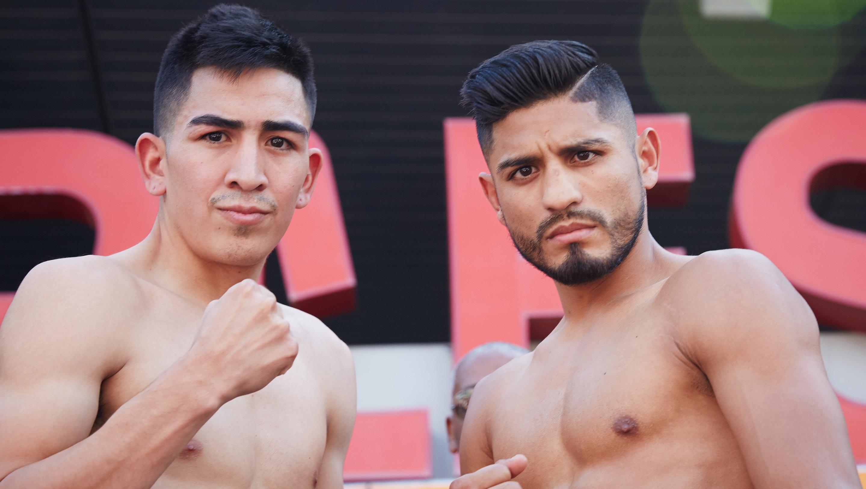 Abner Mares and Leo Santa Cruz weigh in