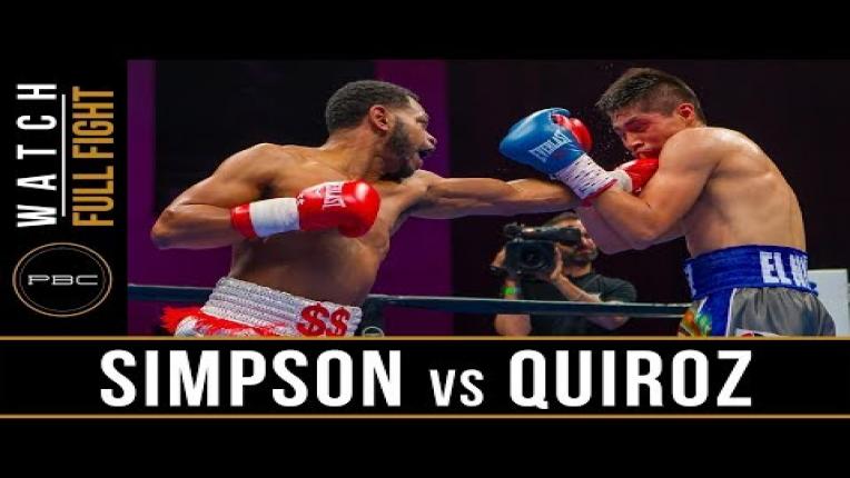 Embedded thumbnail for Simpson vs Quiroz - Watch Full Fight | May 25, 2019