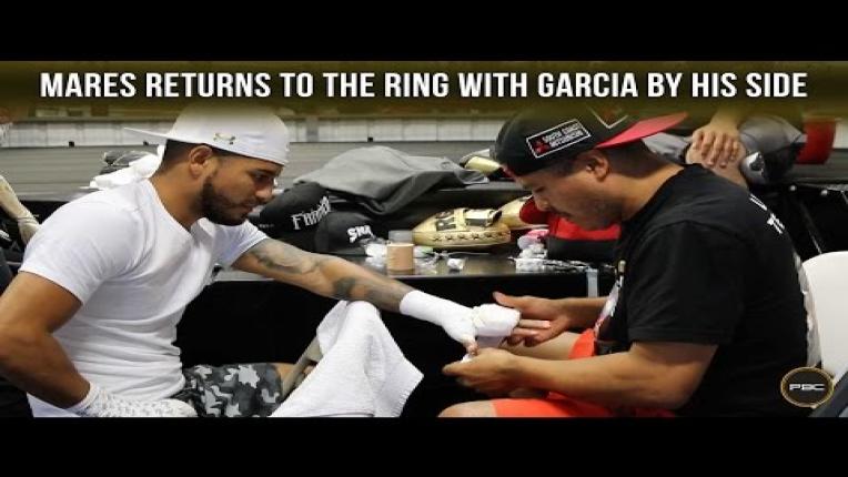 Embedded thumbnail for Abner Mares returns to the ring with Robert Garcia at his side