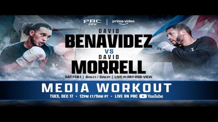 Embedded thumbnail for David Benavidez &amp;amp; David Morrell MIAMI MEDIA WORKOUT | #BenavidezMorrell