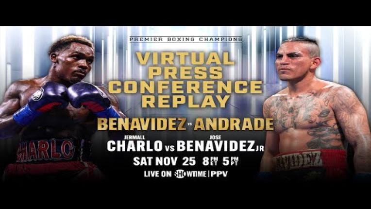 Embedded thumbnail for Jermall Charlo &amp;amp; Jose Benavidez Trade Verbal Blows During Virtual Press Conference | FULL REPLAY