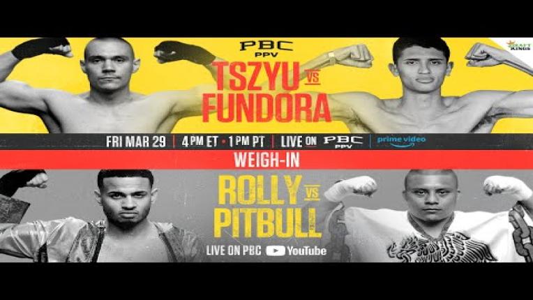 Embedded thumbnail for Official Weigh-in | #TszyuFundora &amp;amp; #RollyPitbull