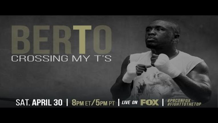 Embedded thumbnail for Andre Berto cross his Ts in preparation for Victor Ortiz on April 30 