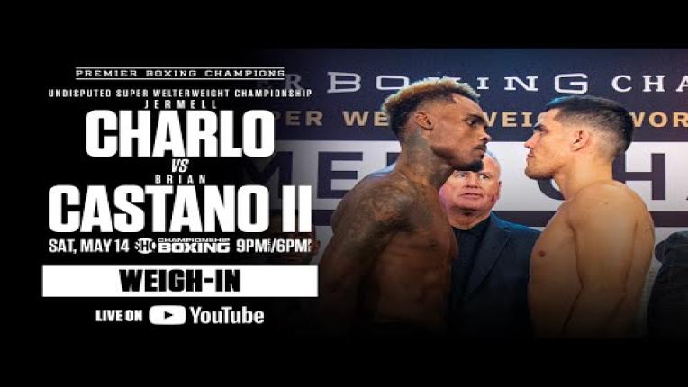 Embedded thumbnail for OFFICIAL WEIGH-IN: Jermell Charlo vs Brian Castano 2 | #CharloCastano2